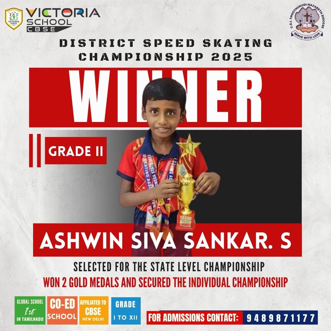 Ashwin Siva Sankar Shines at the District Speed Skating Championship 2025!